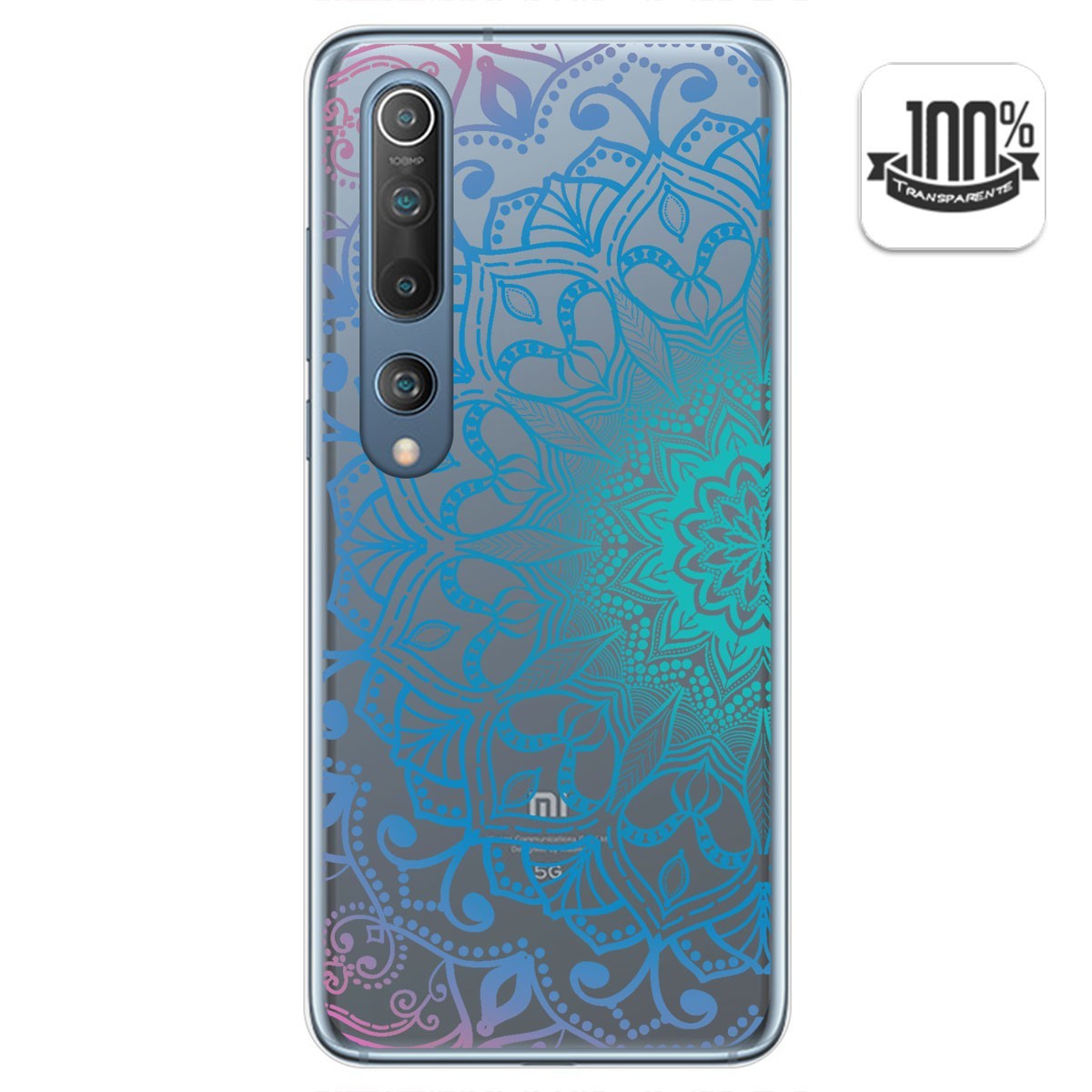 Funda Gel Transparente para Xiaomi Mi 10 / Mi 10 Pro diseño Mandala Dibujos