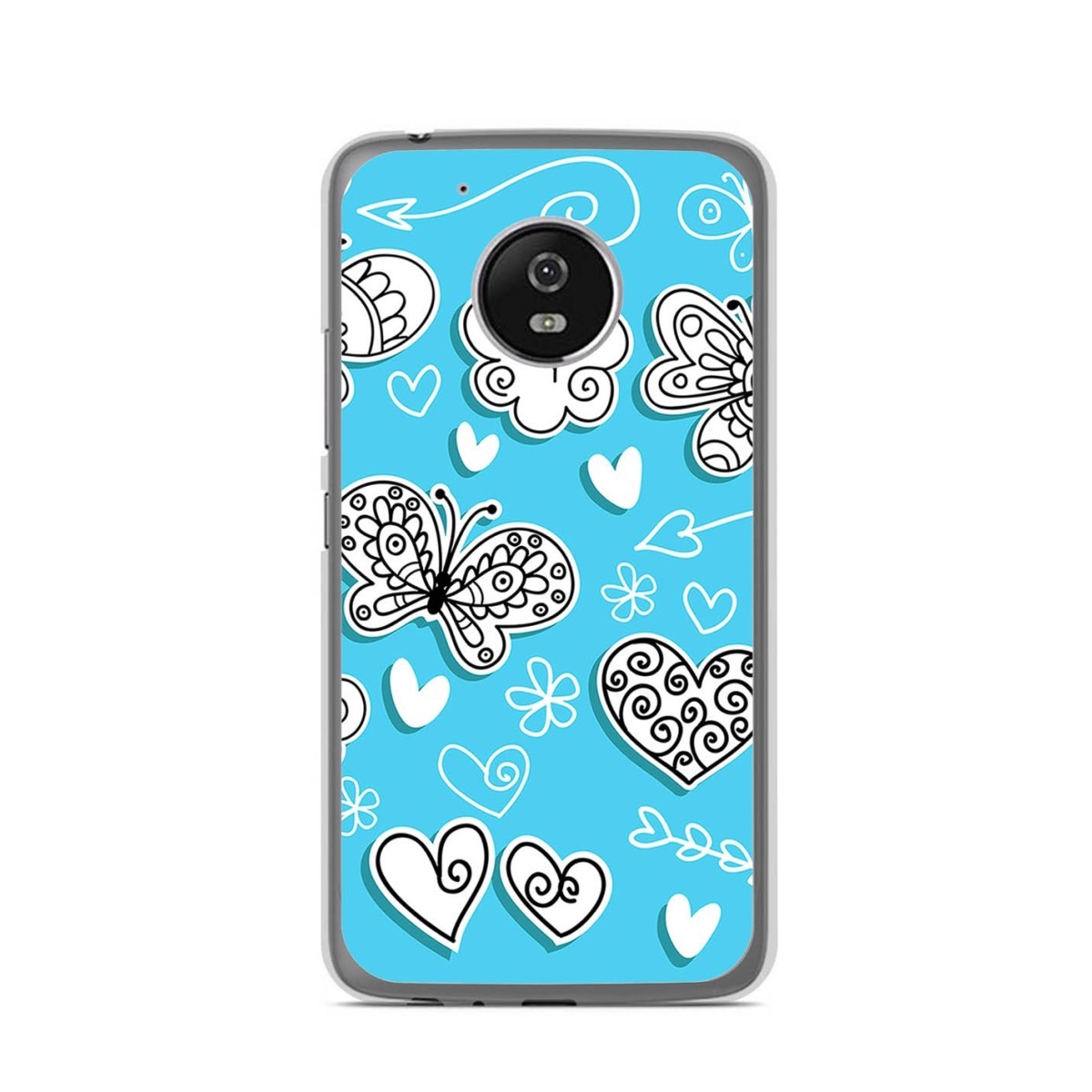 Funda Gel Tpu para Lenovo Moto G5 Diseño Mariposas Dibujos