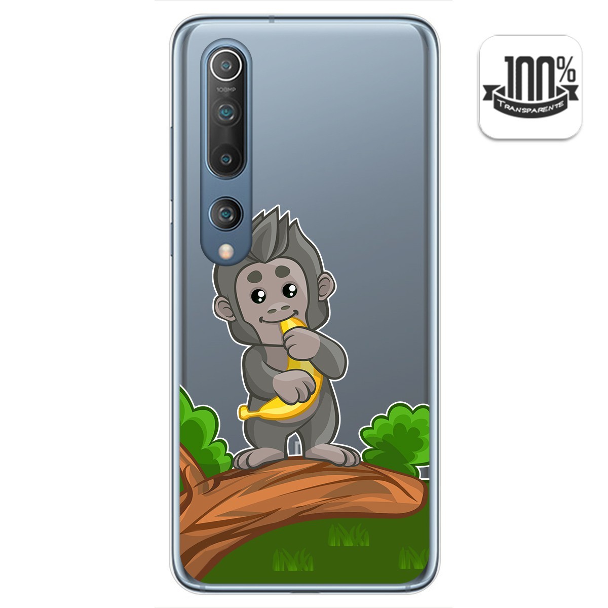 Funda Gel Transparente para Xiaomi Mi 10 / Mi 10 Pro diseño Mono Dibujos
