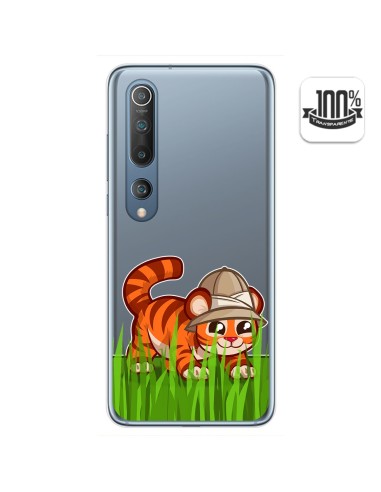 Funda Gel Transparente para Xiaomi Mi 10 / Mi 10 Pro diseño Tigre Dibujos