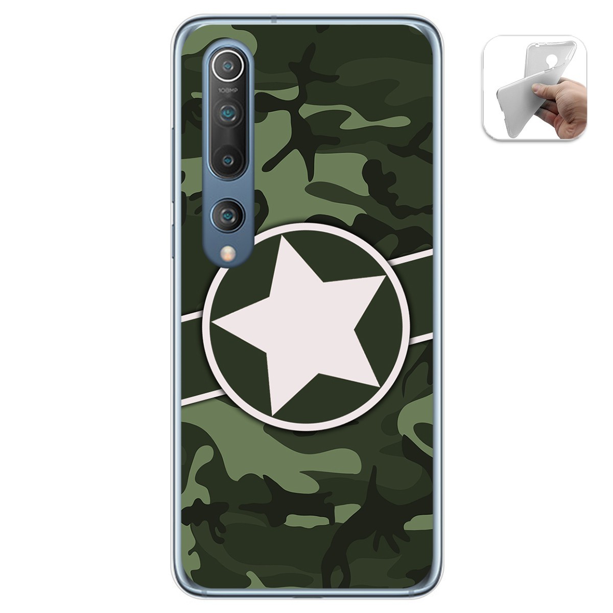 Funda Gel Tpu para Xiaomi Mi 10 / Mi 10 Pro diseño Camuflaje 01 Dibujos