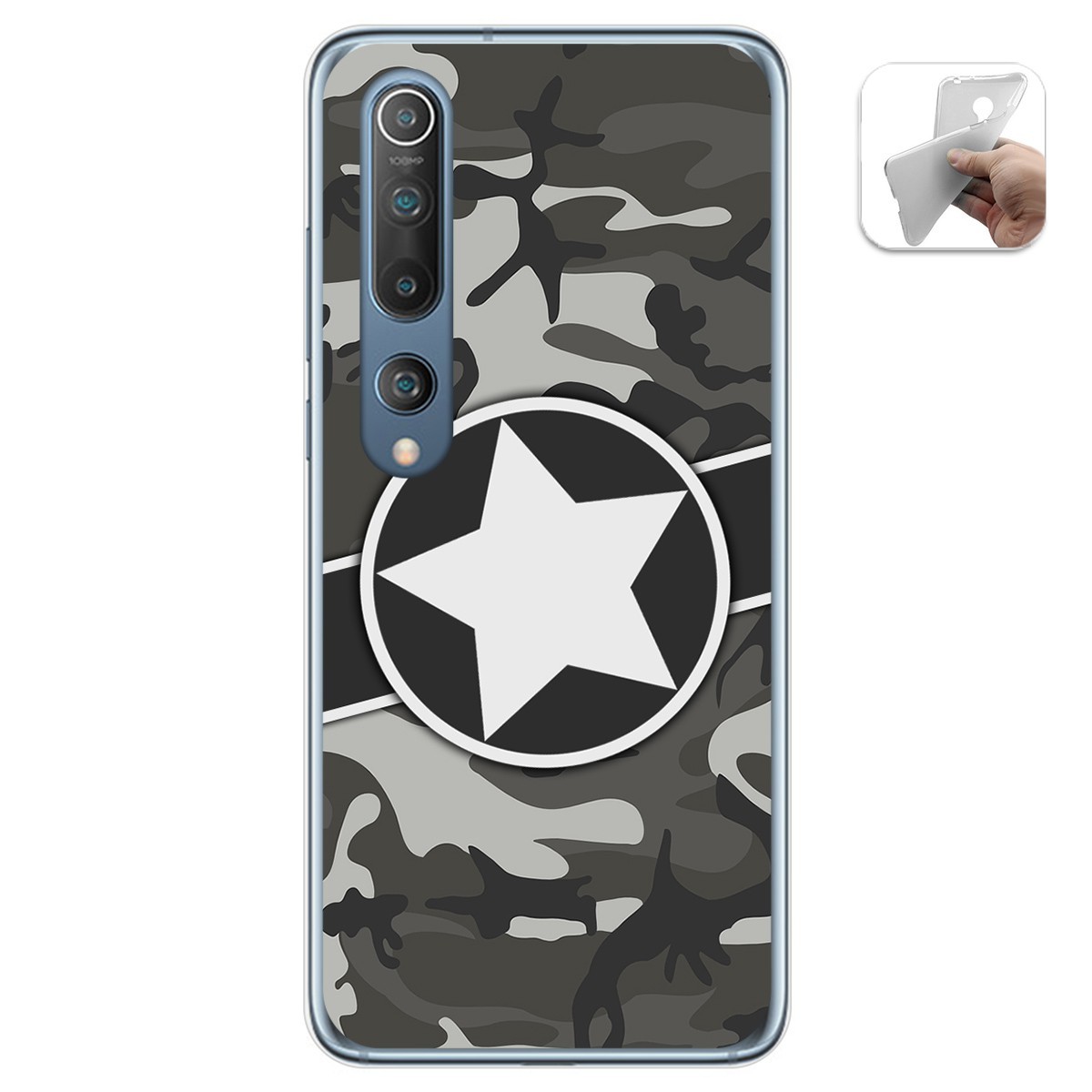 Funda Gel Tpu para Xiaomi Mi 10 / Mi 10 Pro diseño Camuflaje 02 Dibujos