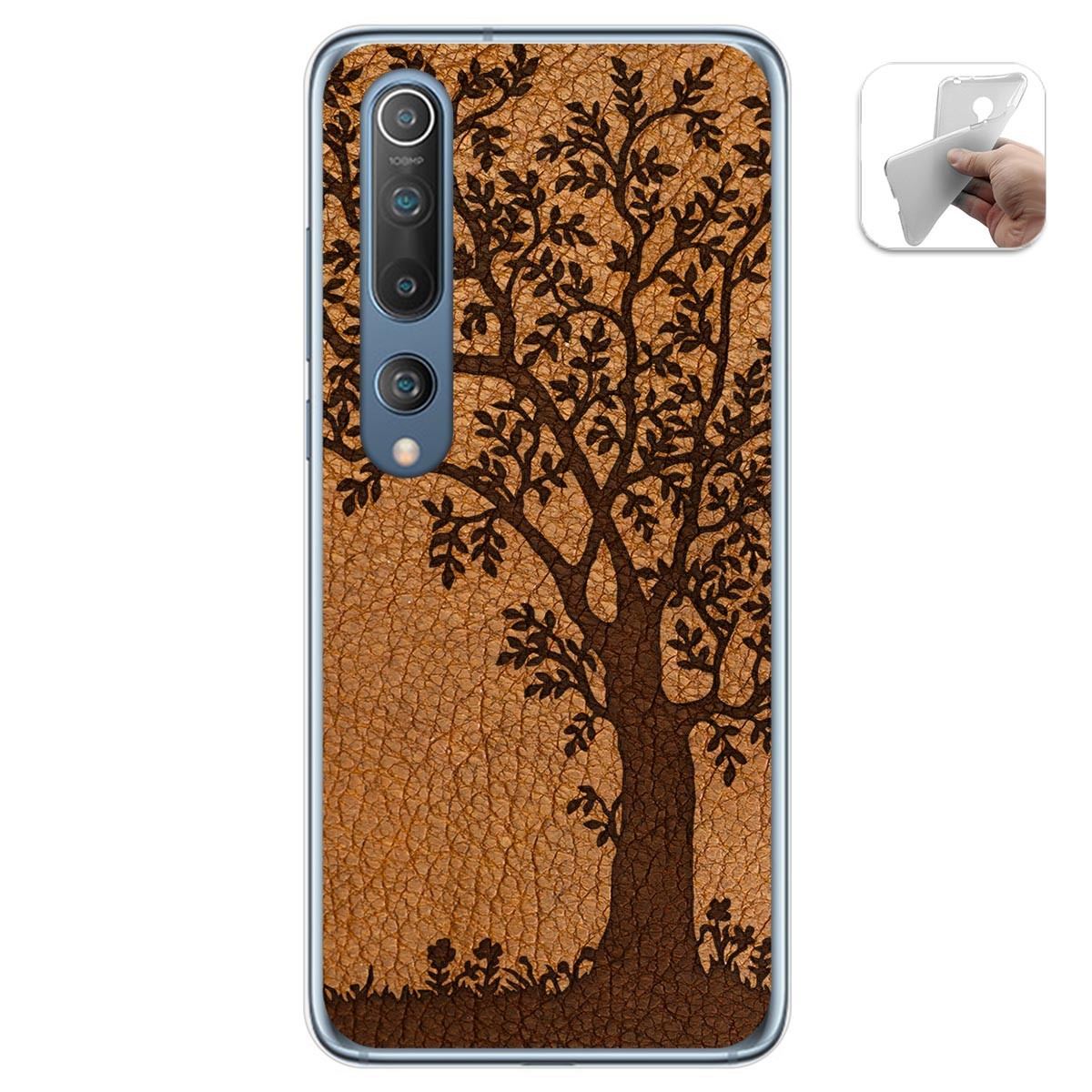 Funda Gel Tpu para Xiaomi Mi 10 / Mi 10 Pro diseño Cuero 03 Dibujos