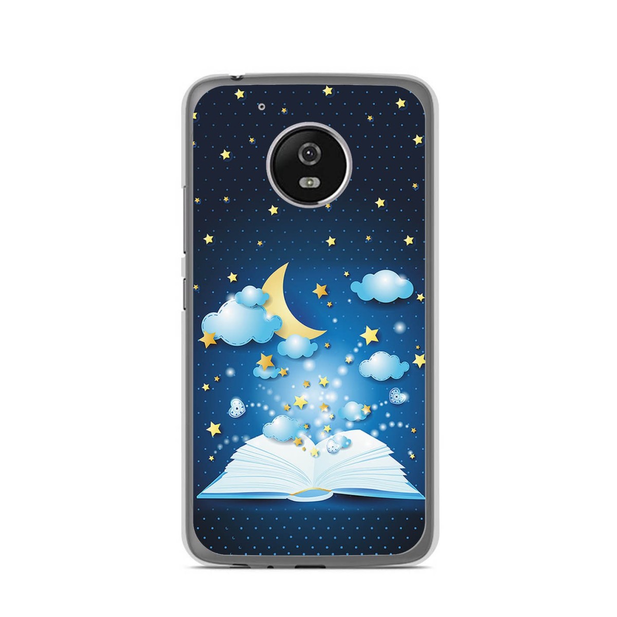 Funda Gel Tpu para Lenovo Moto G5 Diseño Libro Cuentos Dibujos