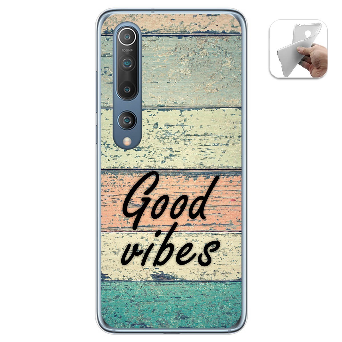 Funda Gel Tpu para Xiaomi Mi 10 / Mi 10 Pro diseño Madera 01 Dibujos