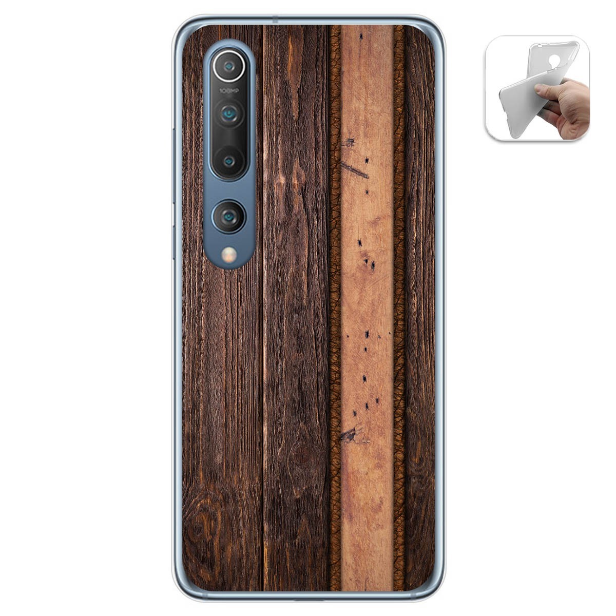 Funda Gel Tpu para Xiaomi Mi 10 / Mi 10 Pro diseño Madera 05 Dibujos