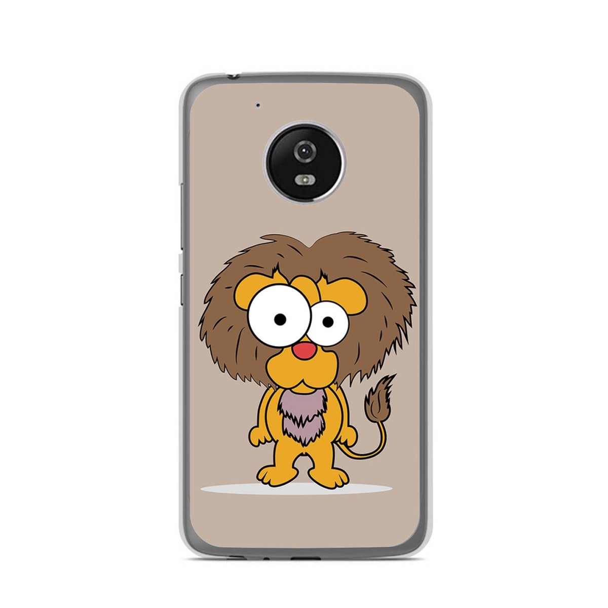 Funda Gel Tpu para Lenovo Moto G5 Diseño Leon Dibujos