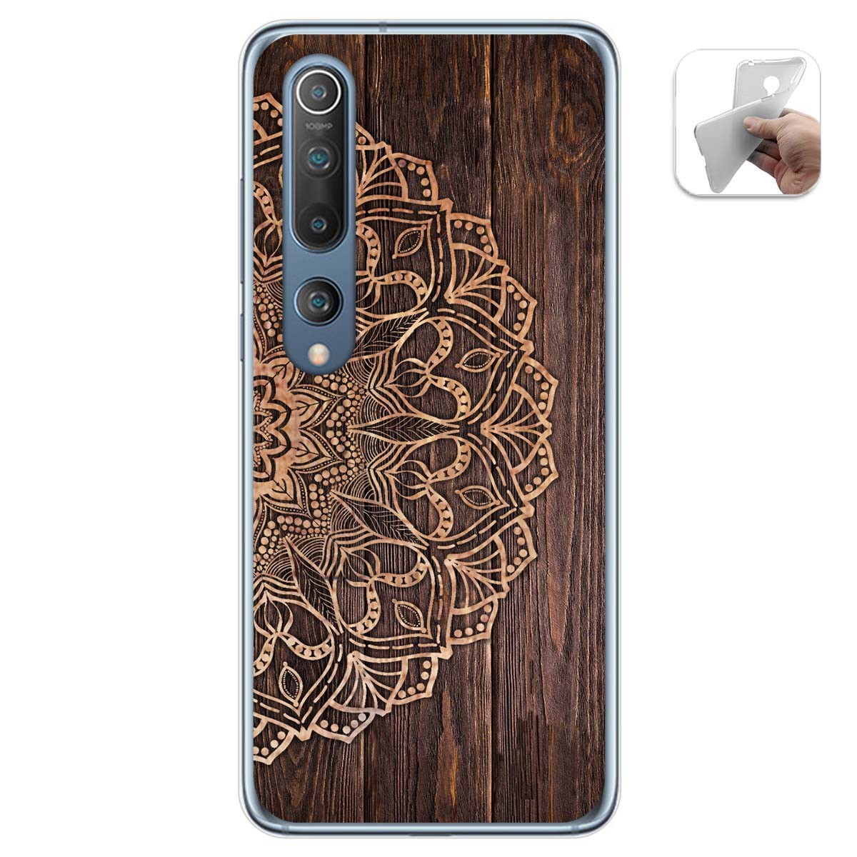 Funda Gel Tpu para Xiaomi Mi 10 / Mi 10 Pro diseño Madera 06 Dibujos