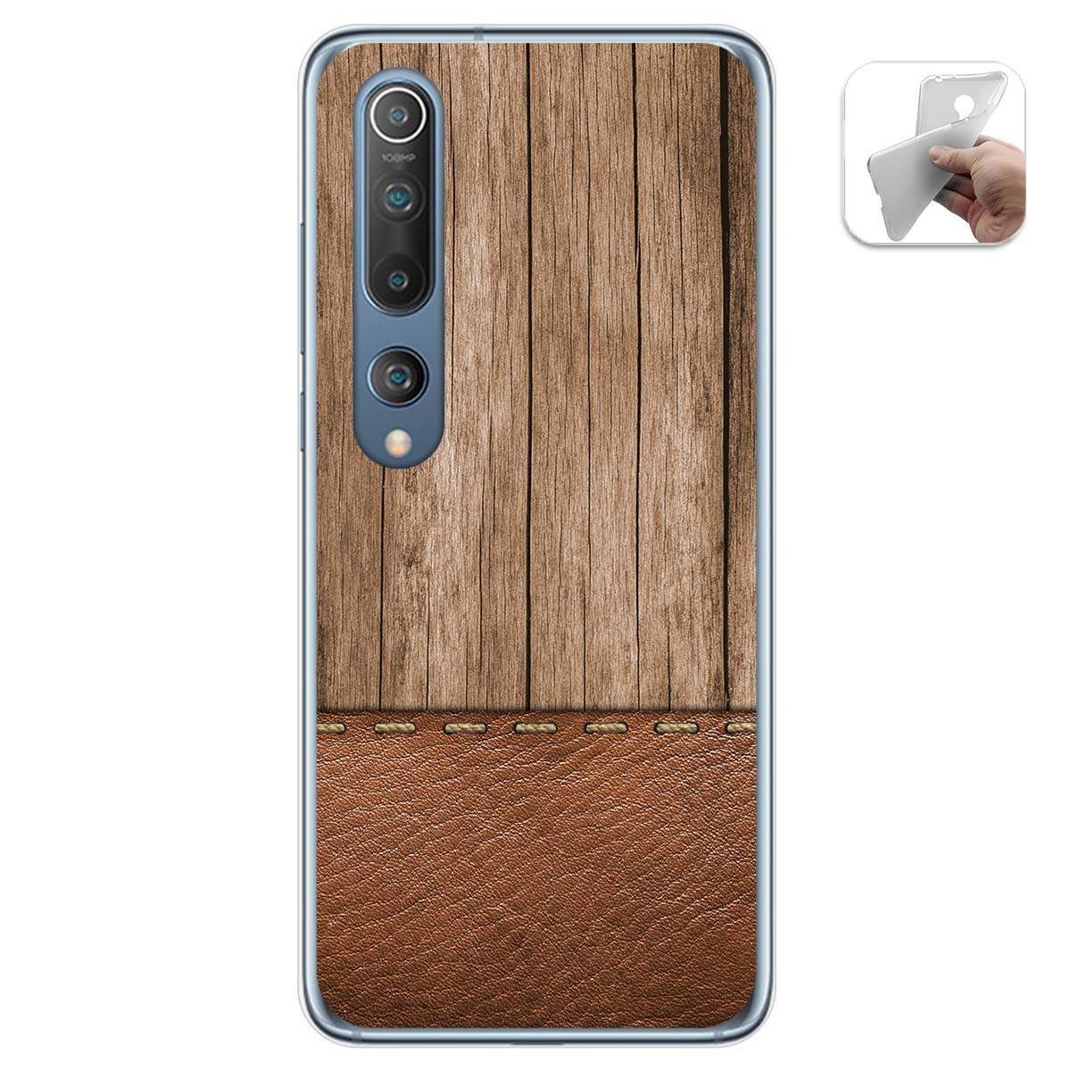 Funda Gel Tpu para Xiaomi Mi 10 / Mi 10 Pro diseño Madera 09 Dibujos