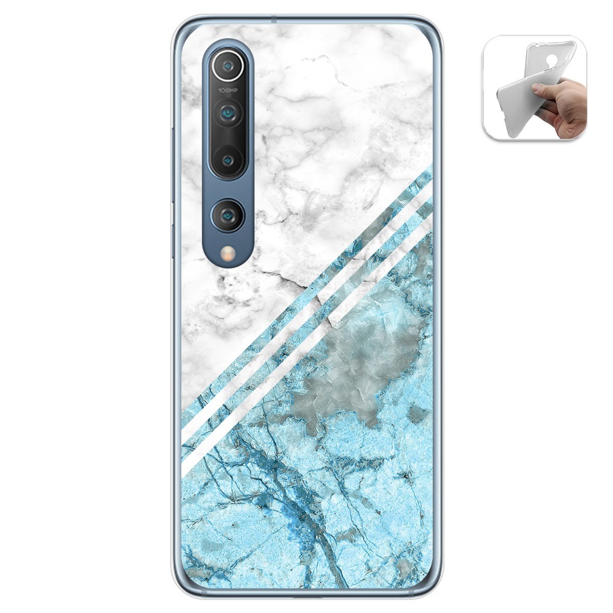 Funda Gel Tpu para Xiaomi Mi 10 / Mi 10 Pro diseño Mármol 02 Dibujos
