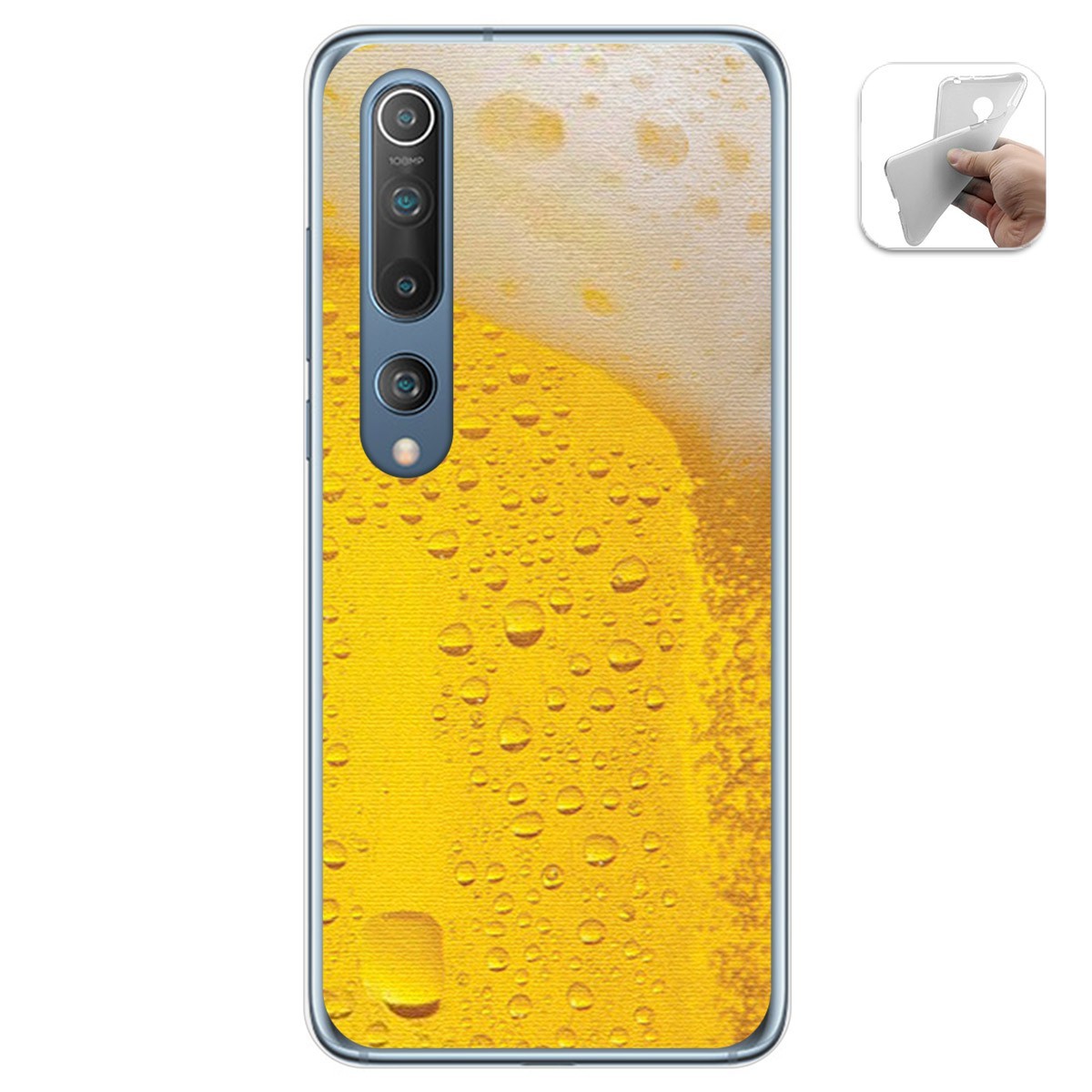 Funda Gel Tpu para Xiaomi Mi 10 / Mi 10 Pro diseño Cerveza Dibujos