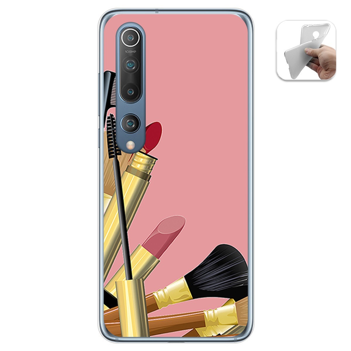 Funda Gel Tpu para Xiaomi Mi 10 / Mi 10 Pro diseño Brochas Dibujos