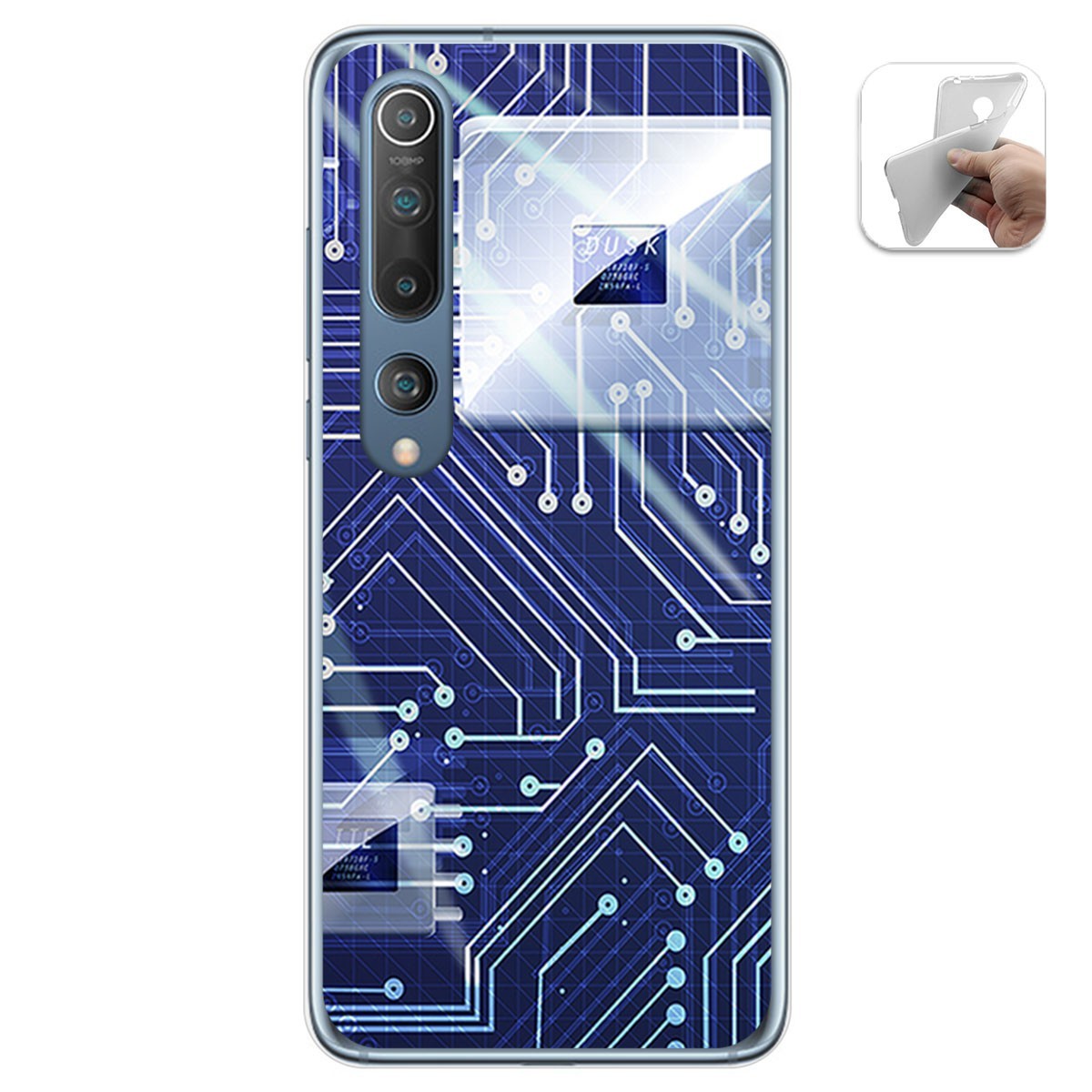 Funda Gel Tpu para Xiaomi Mi 10 / Mi 10 Pro diseño Circuito Dibujos