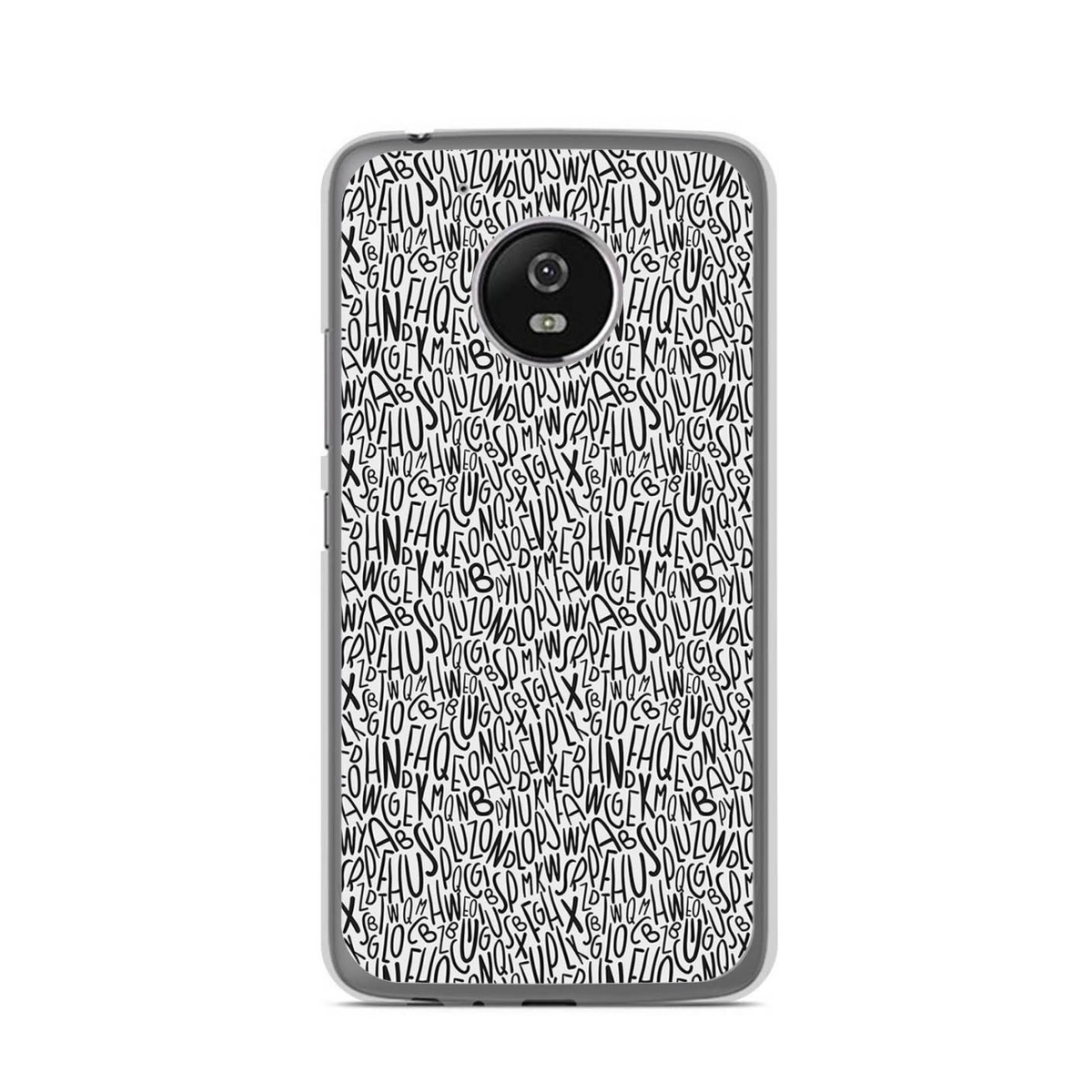 Funda Gel Tpu para Lenovo Moto G5 Diseño Letras Dibujos