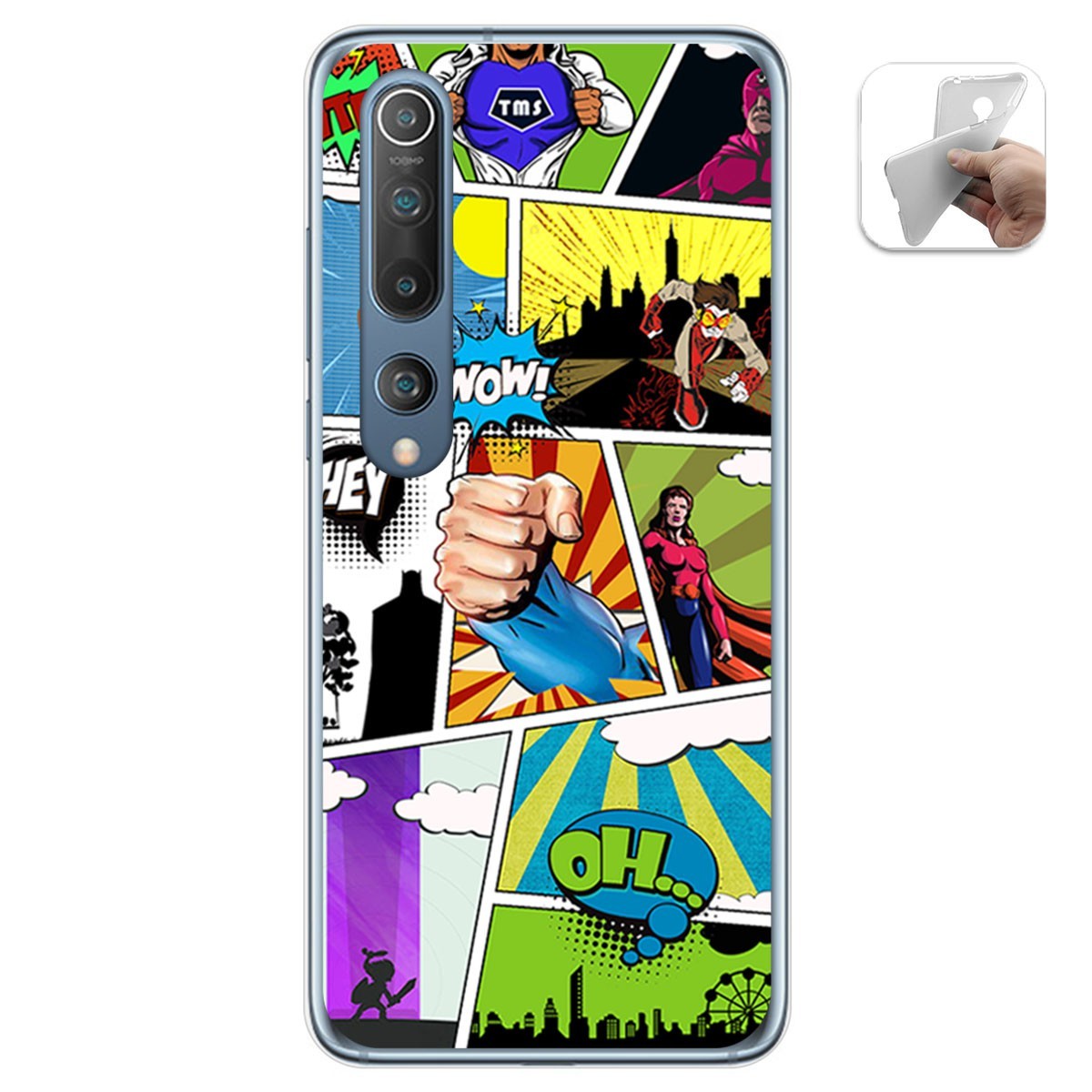 Funda Gel Tpu para Xiaomi Mi 10 / Mi 10 Pro diseño Comic Dibujos