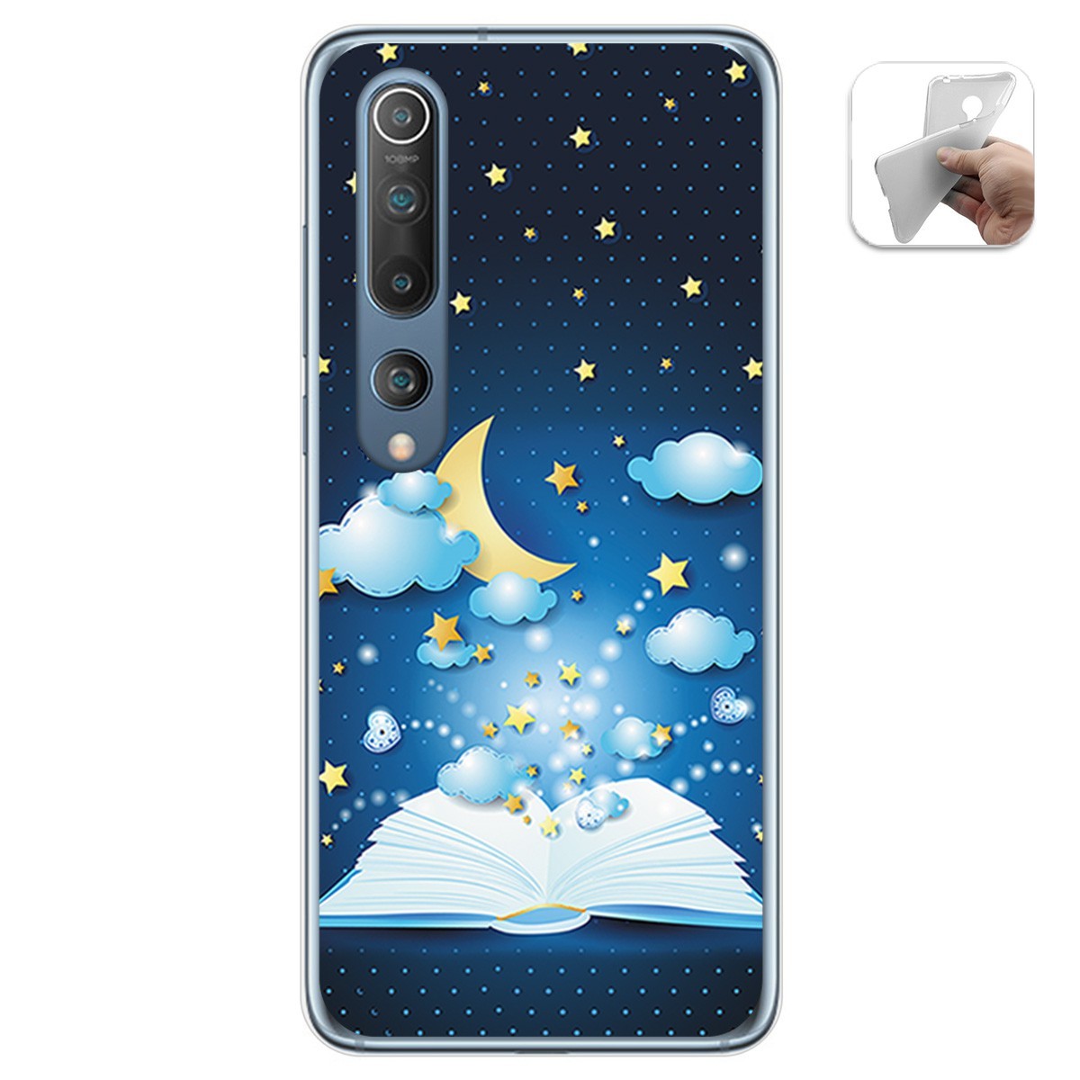 Funda Gel Tpu para Xiaomi Mi 10 / Mi 10 Pro diseño Libro Cuentos Dibujos