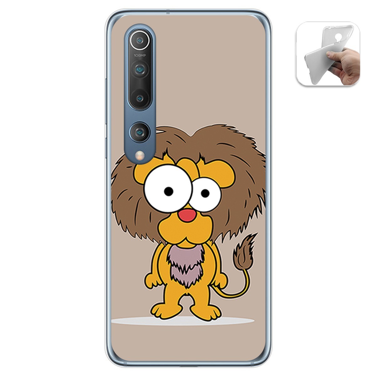 Funda Gel Tpu para Xiaomi Mi 10 / Mi 10 Pro diseño Leon Dibujos