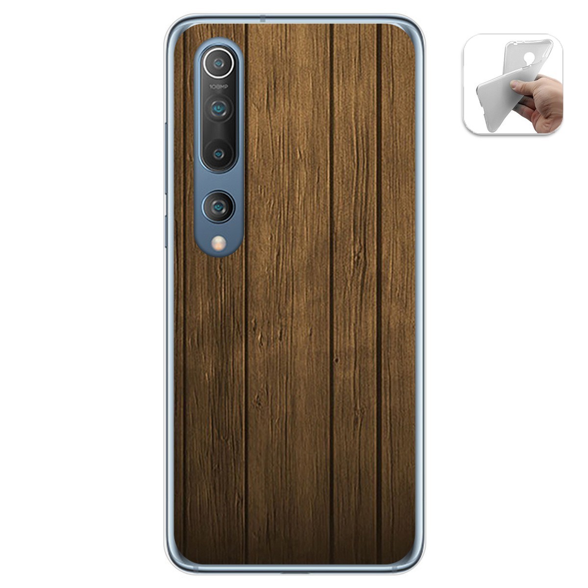 Funda Gel Tpu para Xiaomi Mi 10 / Mi 10 Pro diseño Madera Dibujos