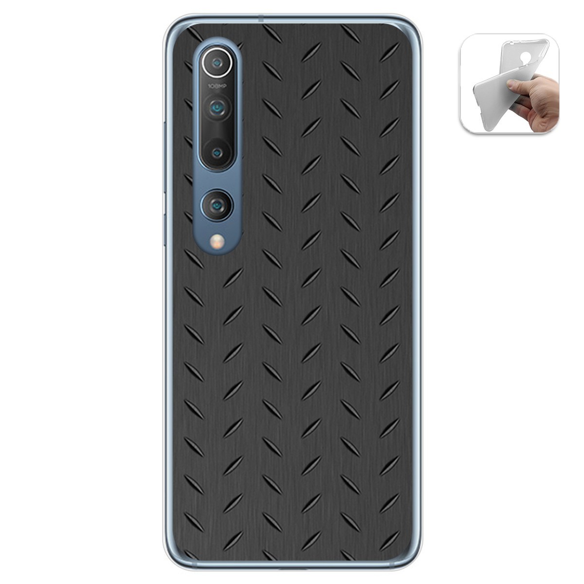 Funda Gel Tpu para Xiaomi Mi 10 / Mi 10 Pro diseño Metal Dibujos