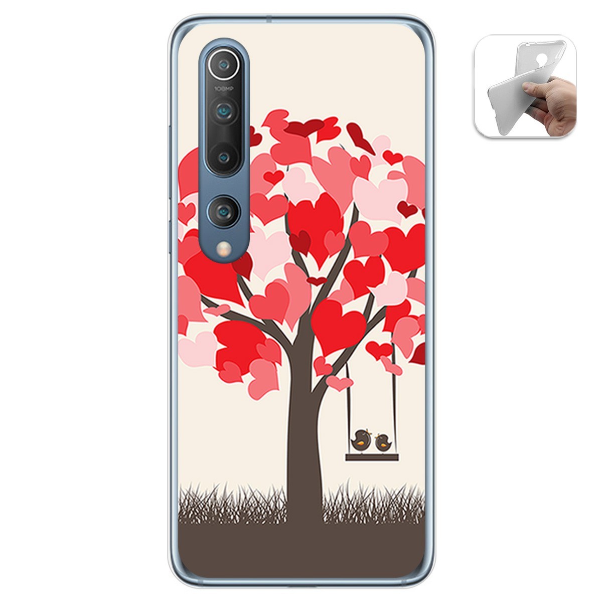Funda Gel Tpu para Xiaomi Mi 10 / Mi 10 Pro diseño Pajaritos Dibujos