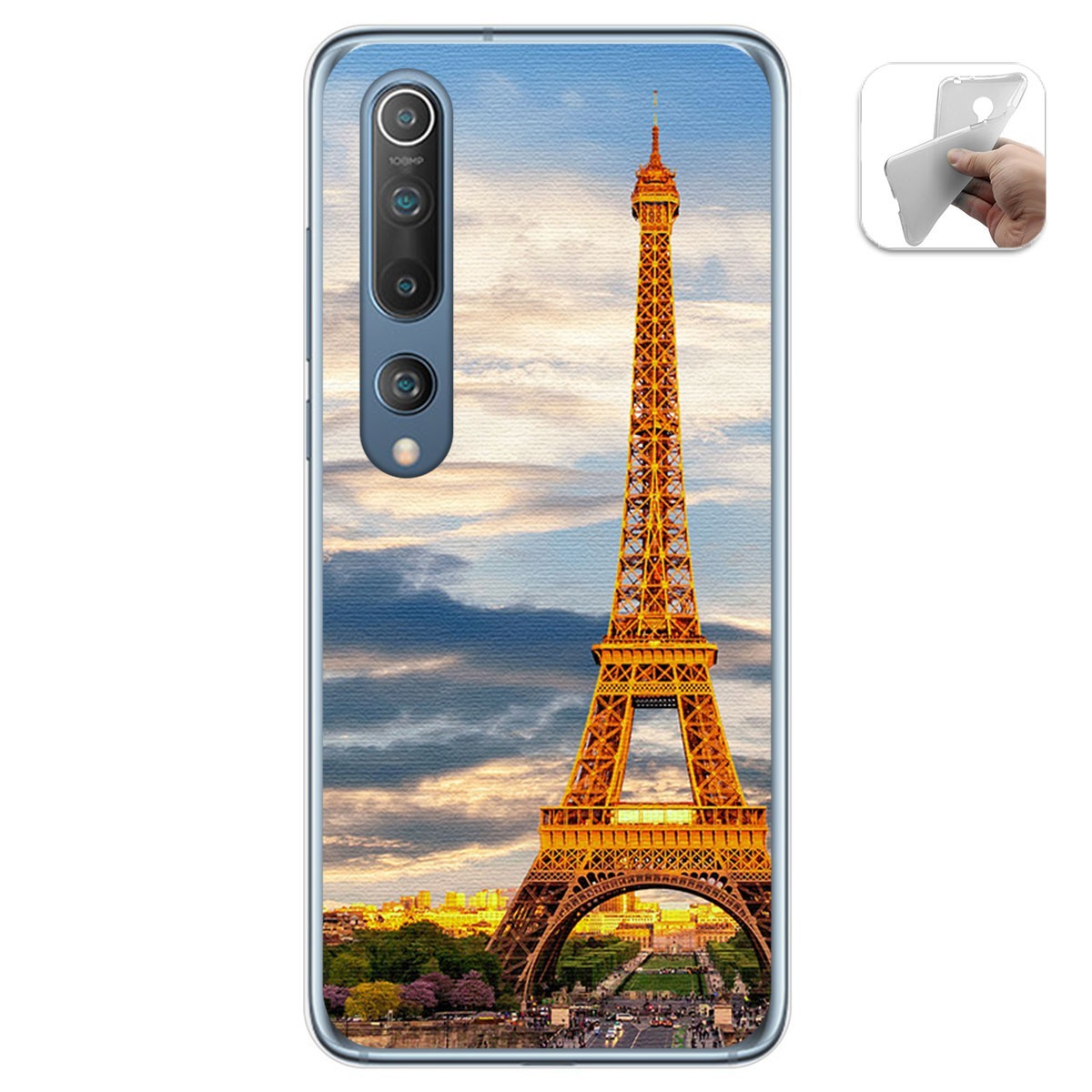 Funda Gel Tpu para Xiaomi Mi 10 / Mi 10 Pro diseño Paris Dibujos