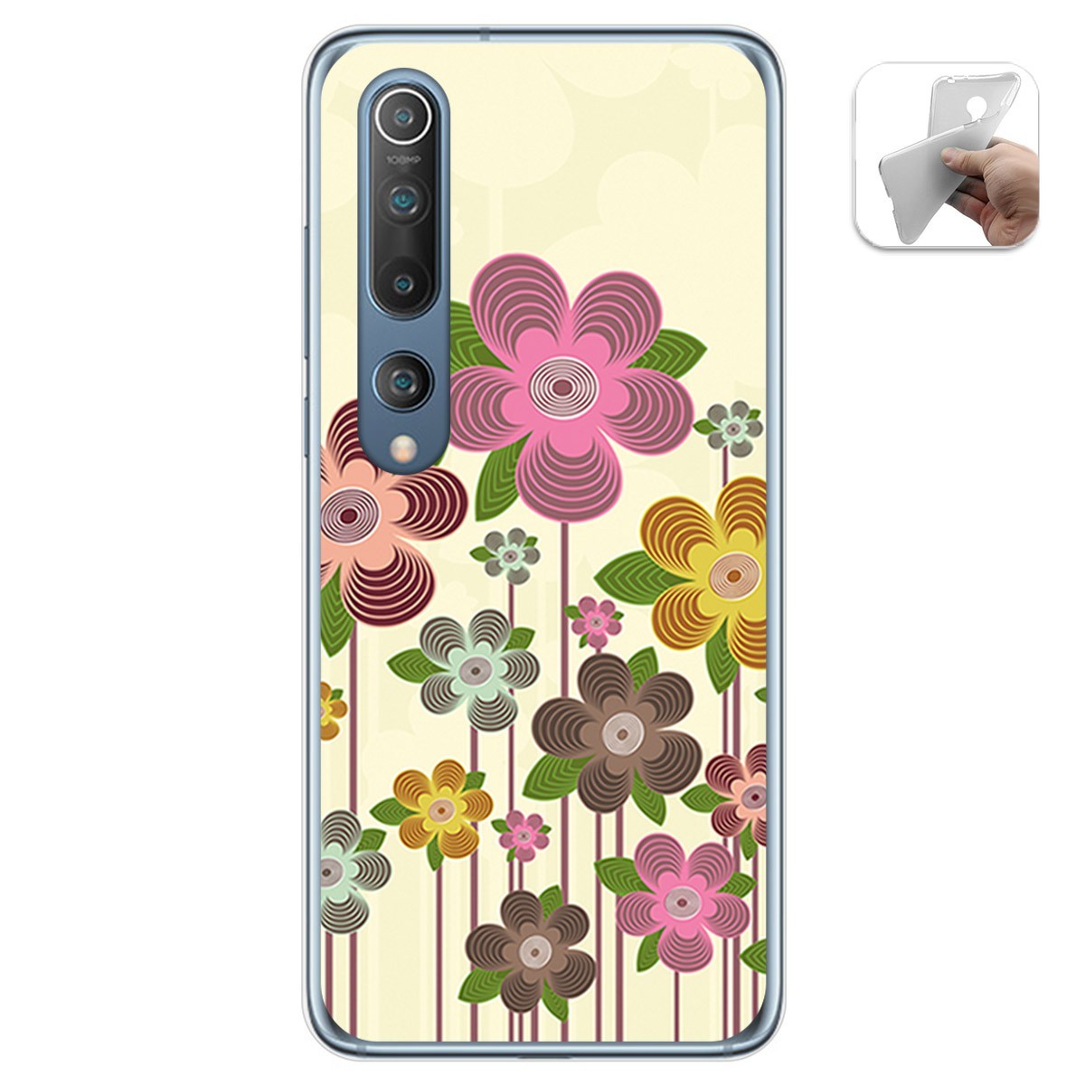 Funda Gel Tpu para Xiaomi Mi 10 / Mi 10 Pro diseño Primavera En Flor Dibujos