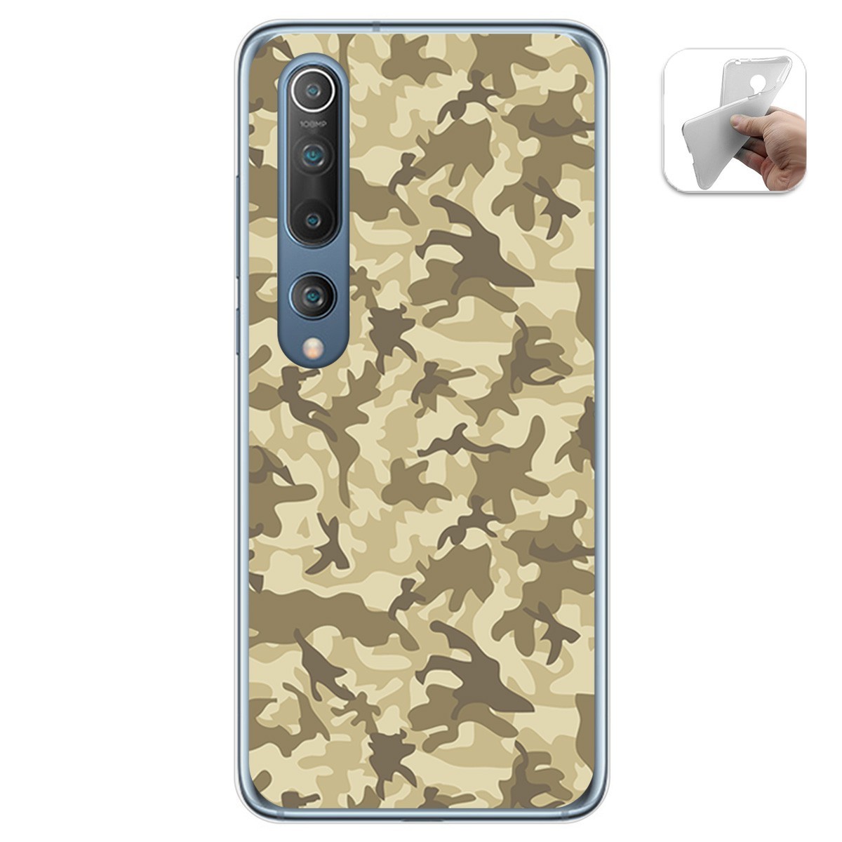 Funda Gel Tpu para Xiaomi Mi 10 / Mi 10 Pro diseño Sand Camuflaje Dibujos