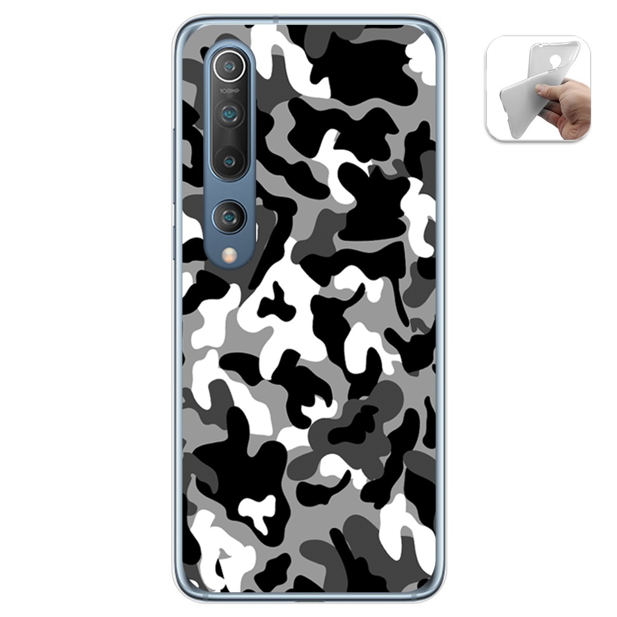 Funda Gel Tpu para Xiaomi Mi 10 / Mi 10 Pro diseño Snow Camuflaje Dibujos