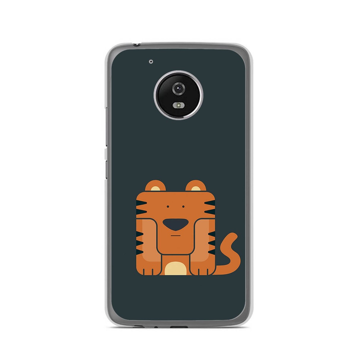 Funda Gel Tpu para Lenovo Moto G5 Diseño Tigre Dibujos