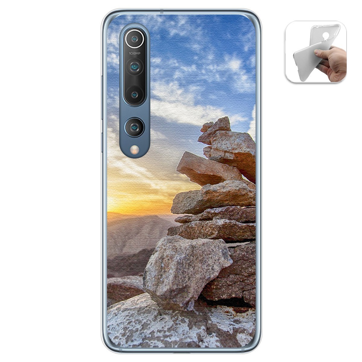 Funda Gel Tpu para Xiaomi Mi 10 / Mi 10 Pro diseño Sunset Dibujos