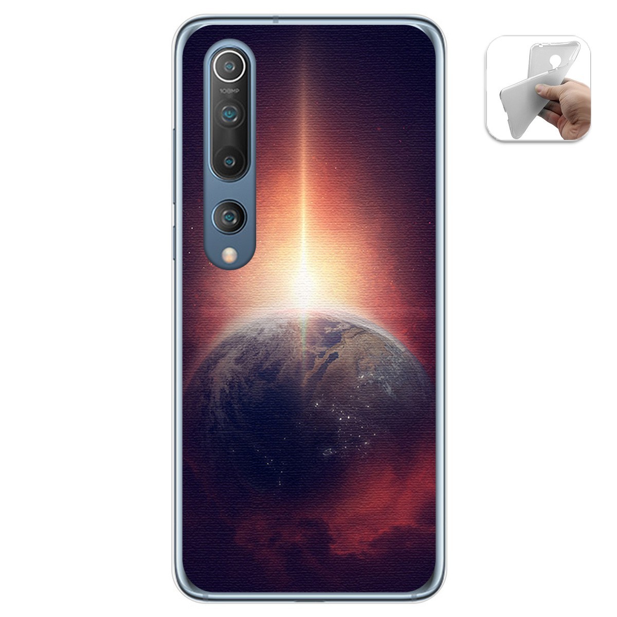 Funda Gel Tpu para Xiaomi Mi 10 / Mi 10 Pro diseño Tierra Dibujos