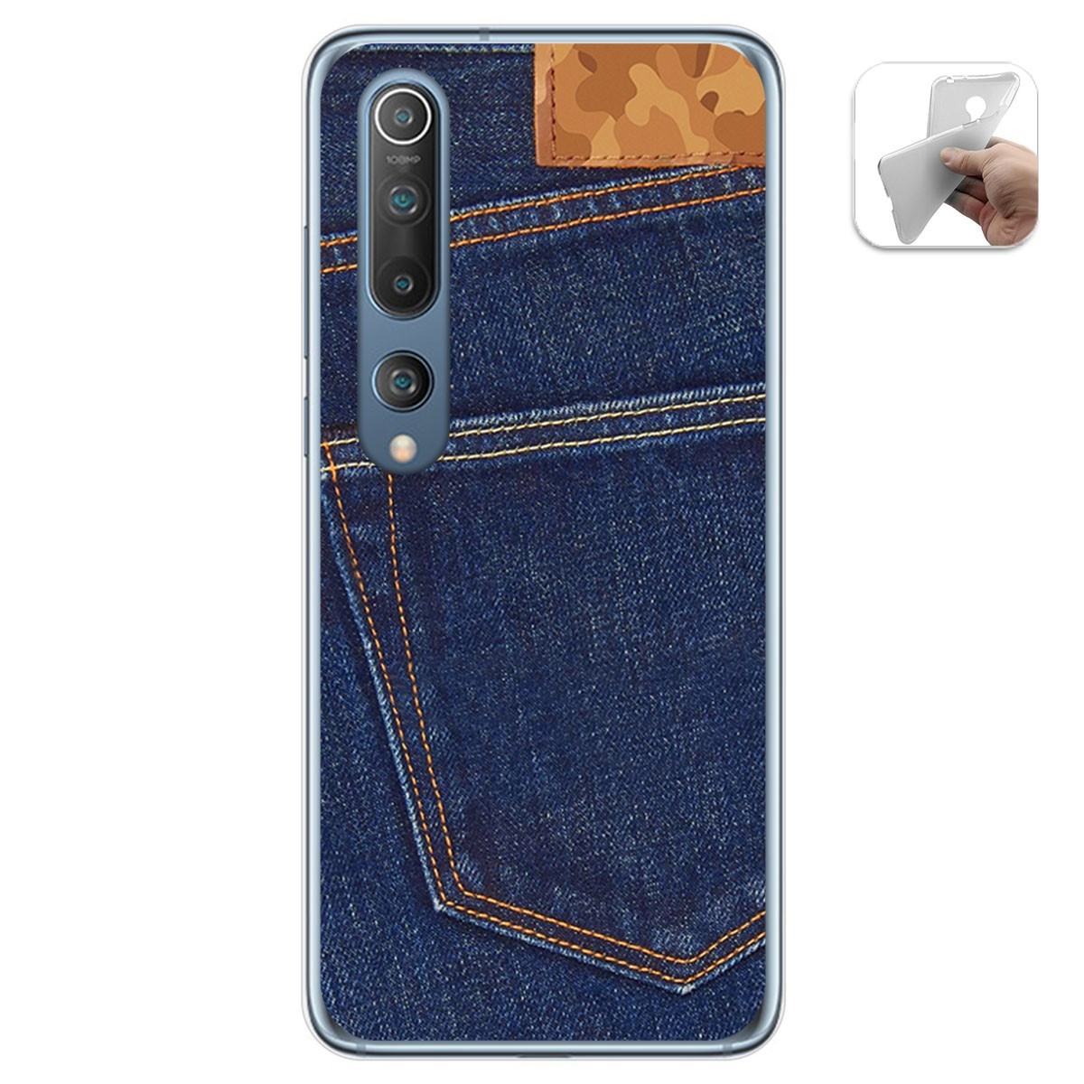 Funda Gel Tpu para Xiaomi Mi 10 / Mi 10 Pro diseño Vaquero Dibujos