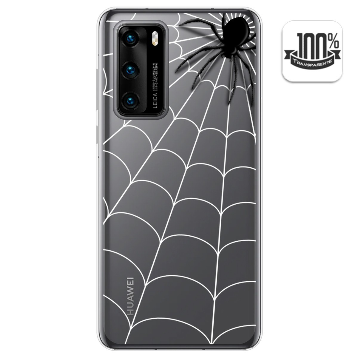 Funda Gel Transparente para Huawei P40 diseño Araña Dibujos