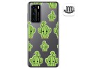 Funda Gel Transparente para Huawei P40 diseño Cactus Dibujos