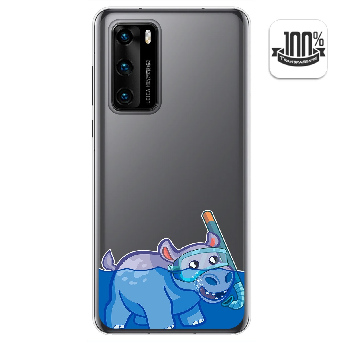 Funda Gel Transparente para Huawei P40 diseño Hipo Dibujos