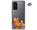Funda Gel Transparente para Huawei P40 diseño Leopardo Dibujos