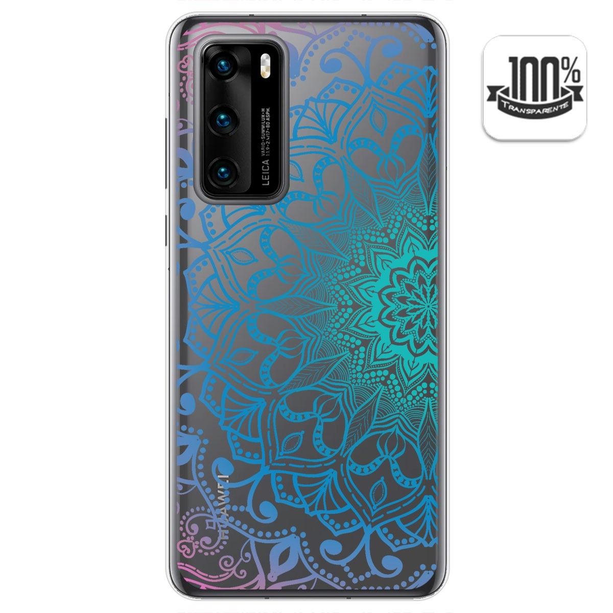 Funda Gel Transparente para Huawei P40 diseño Mandala Dibujos