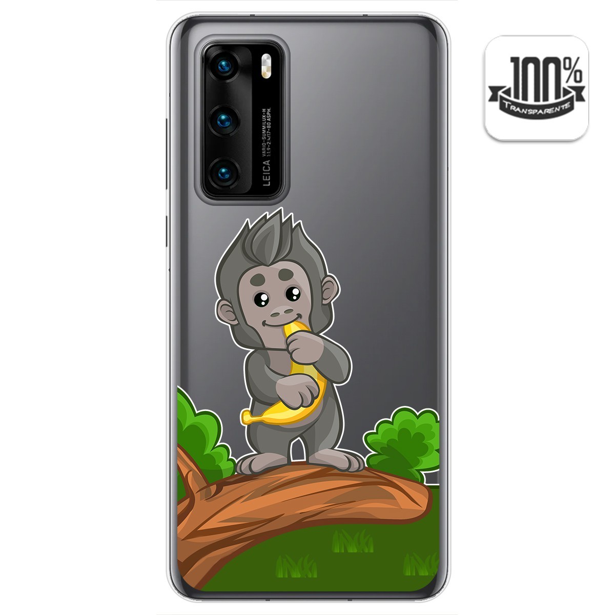 Funda Gel Transparente para Huawei P40 diseño Mono Dibujos