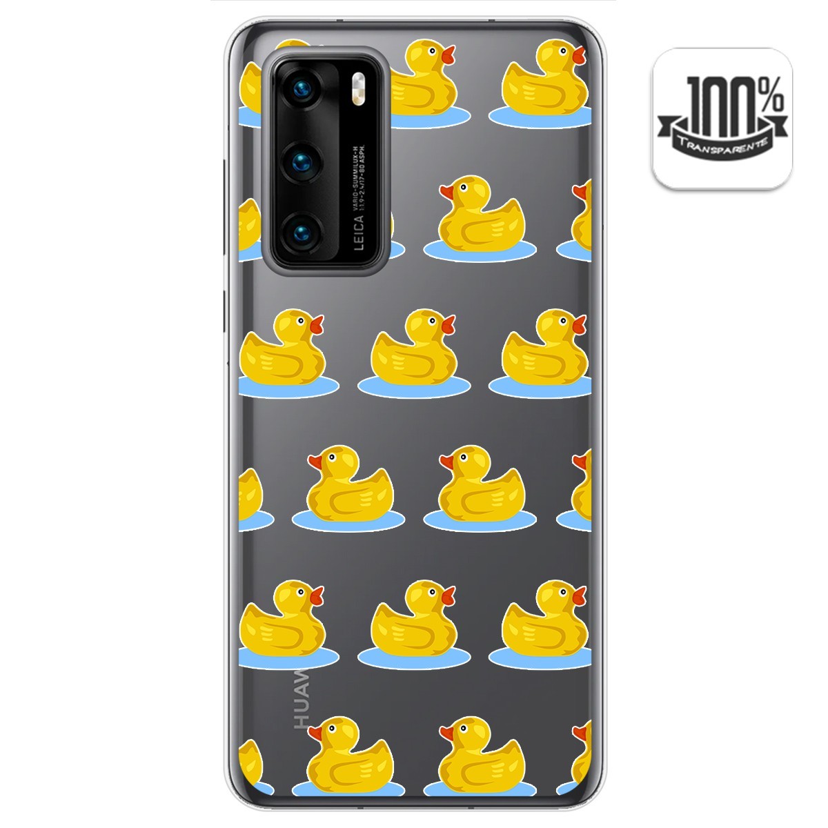 Funda Gel Transparente para Huawei P40 diseño Pato Dibujos
