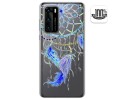 Funda Gel Transparente para Huawei P40 diseño Plumas Dibujos
