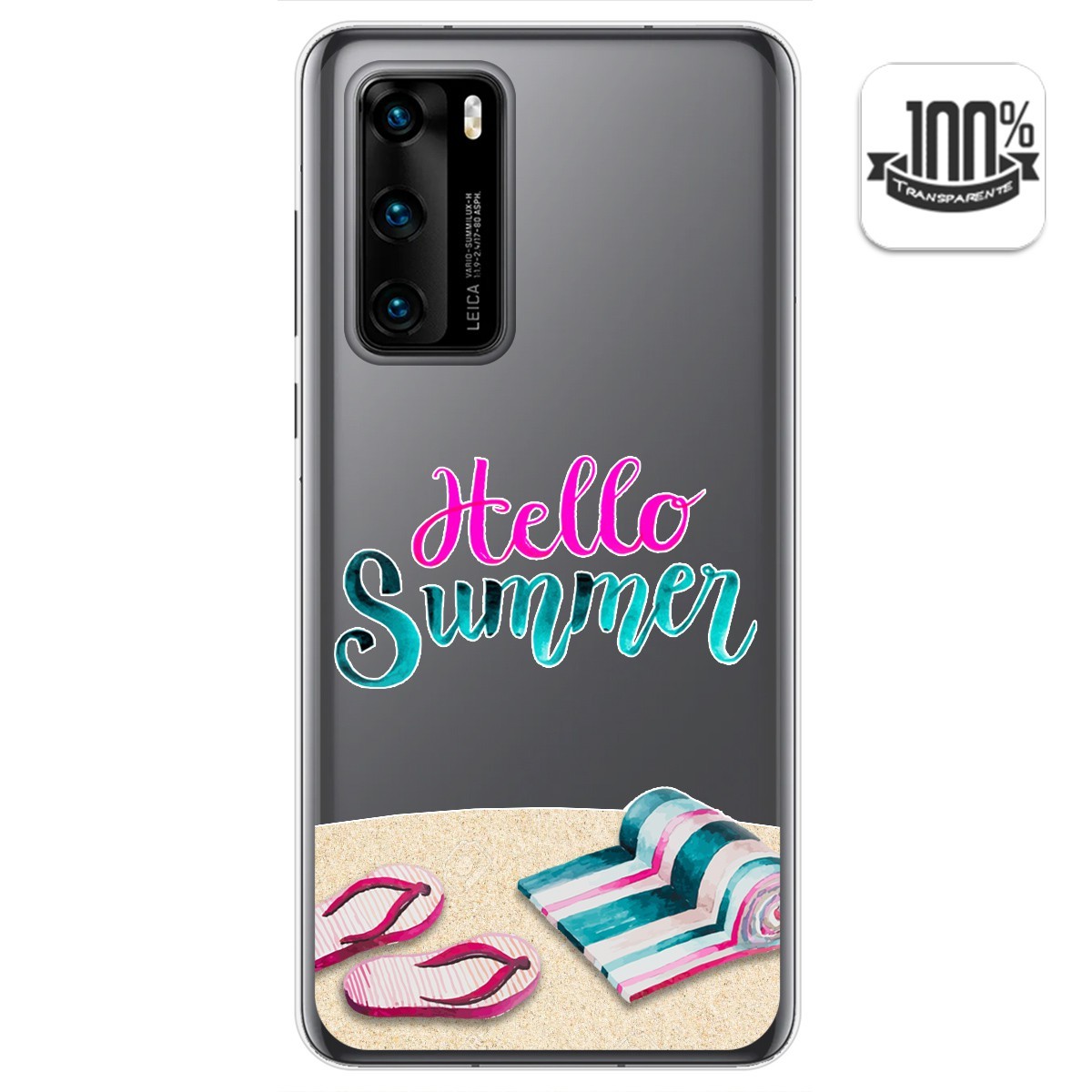 Funda Gel Transparente para Huawei P40 diseño Summer Dibujos