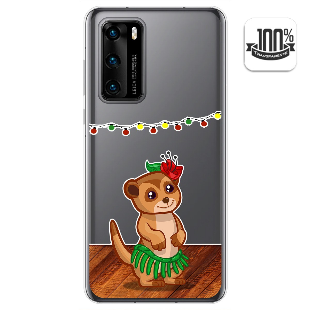 Funda Gel Transparente para Huawei P40 diseño Suricata Dibujos