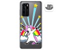 Funda Gel Transparente para Huawei P40 diseño Unicornio Dibujos