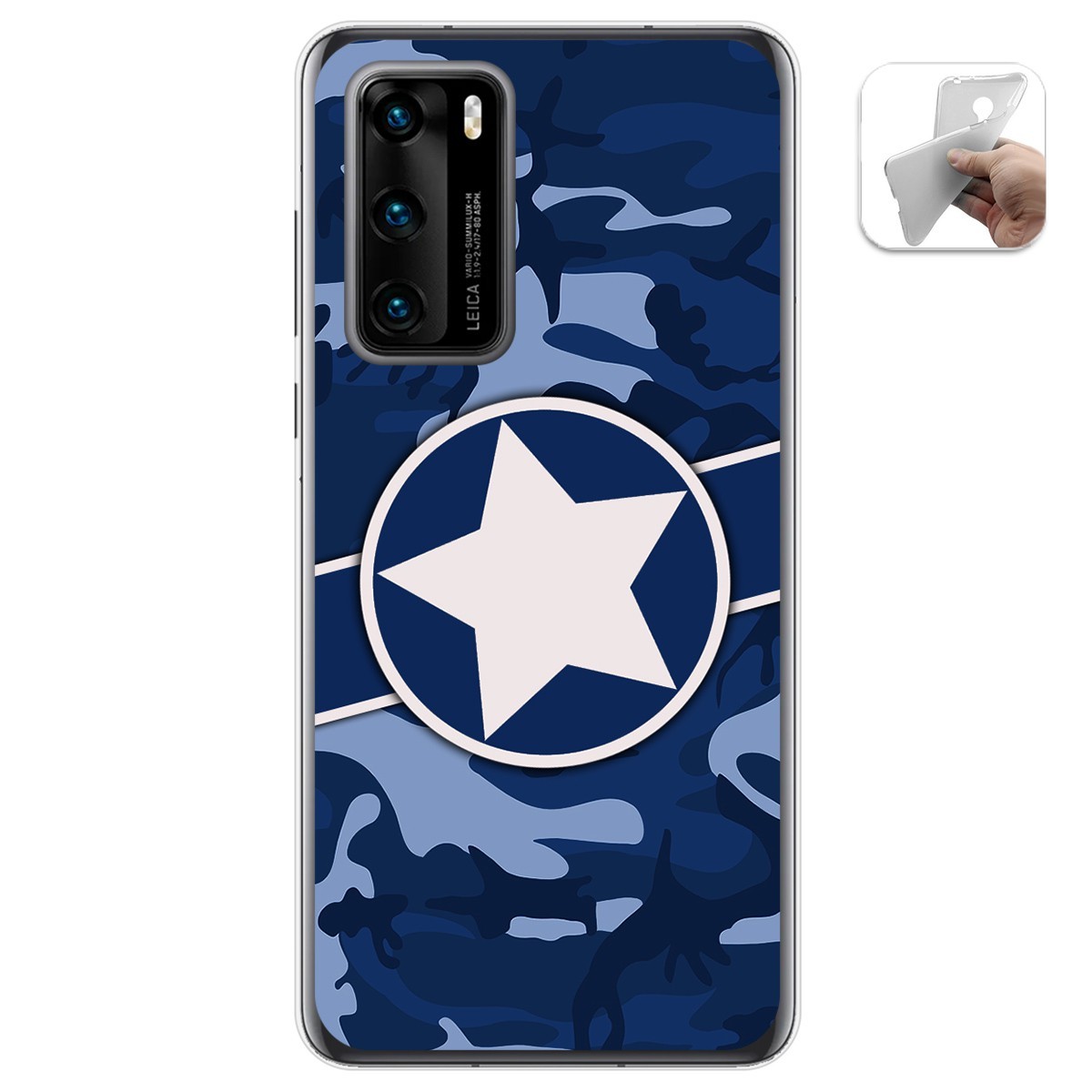 Funda Gel Tpu para Huawei P40 diseño Camuflaje 03 Dibujos