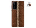 Funda Gel Tpu para Huawei P40 diseño Cuero 01 Dibujos