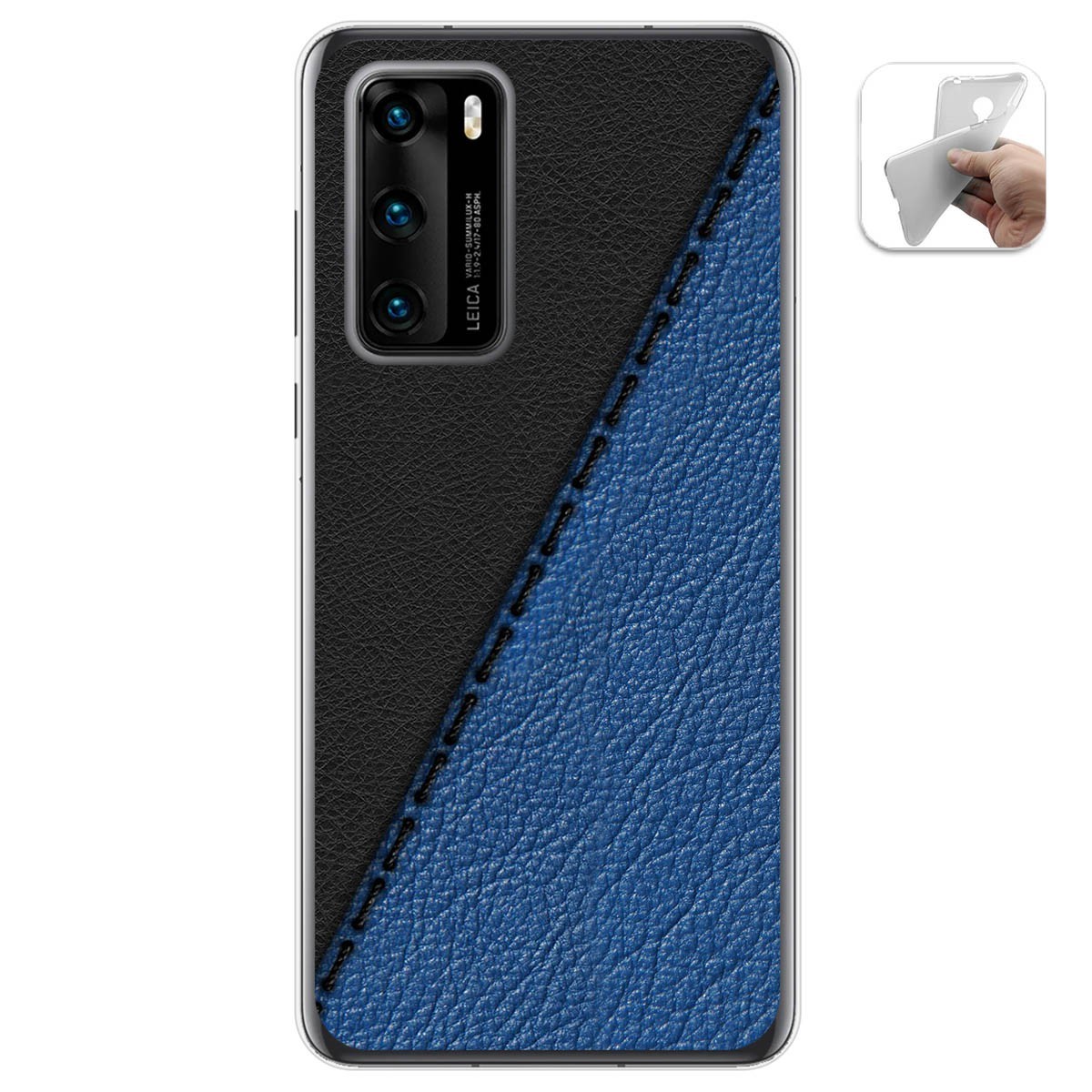 Funda Gel Tpu para Huawei P40 diseño Cuero 02 Dibujos
