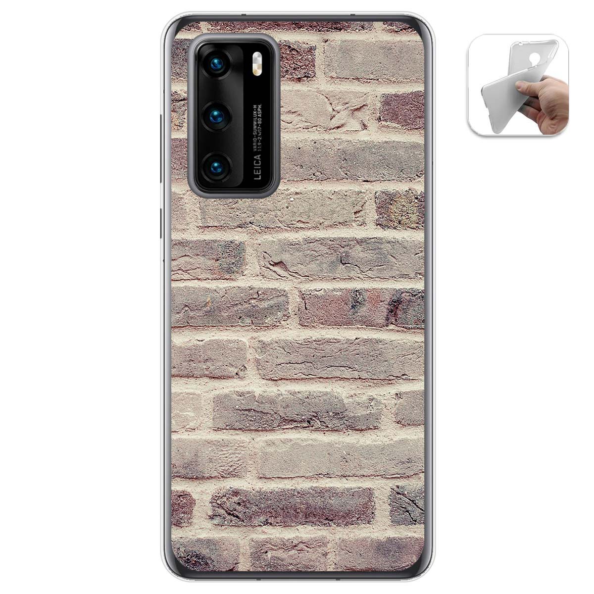 Funda Gel Tpu para Huawei P40 diseño Ladrillo 01 Dibujos