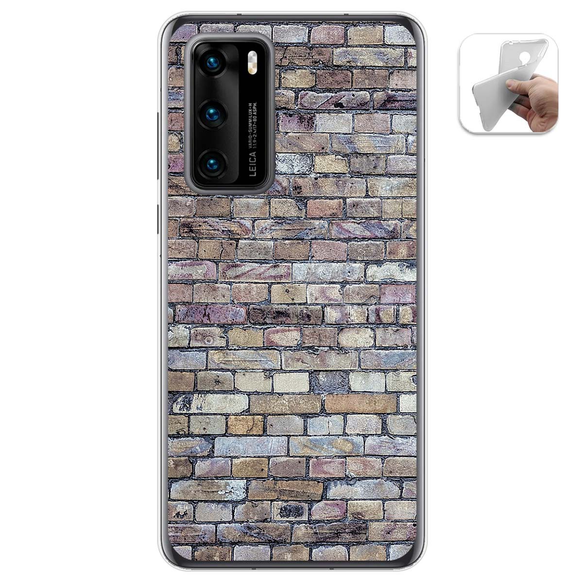 Funda Gel Tpu para Huawei P40 diseño Ladrillo 02 Dibujos
