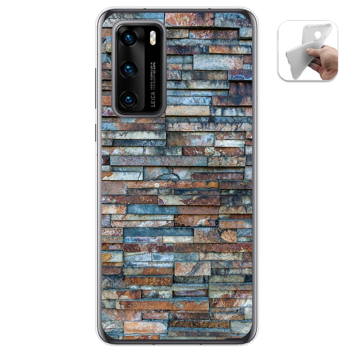 Funda Gel Tpu para Huawei P40 diseño Ladrillo 05 Dibujos