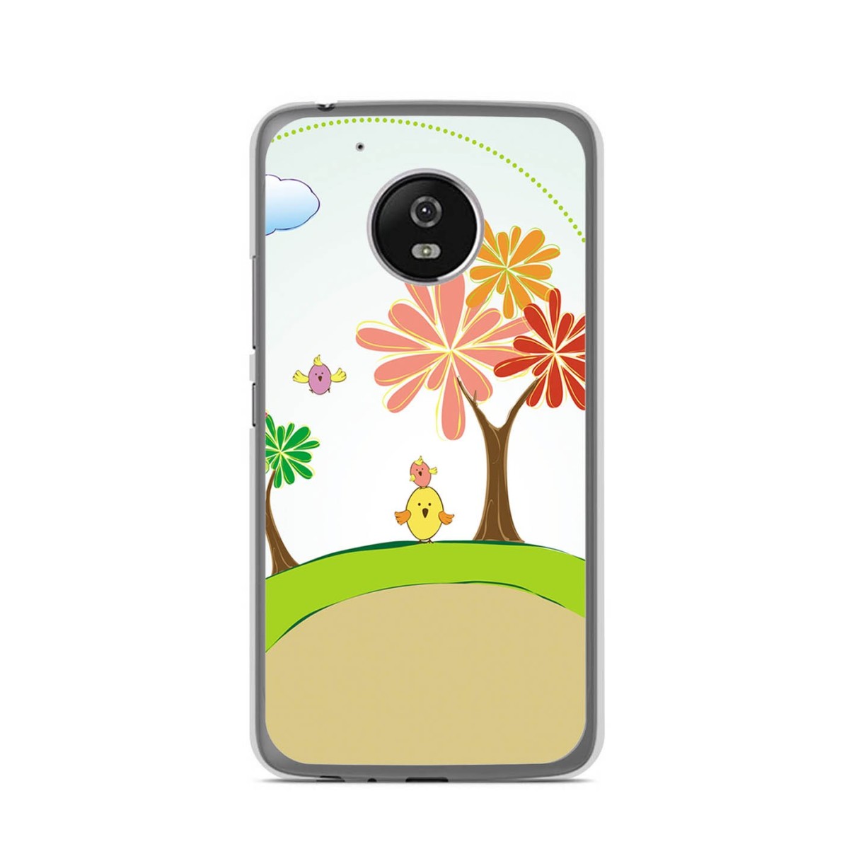 Funda Gel Tpu para Lenovo Moto G5 Diseño Primavera Dibujos